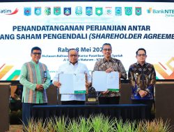 Saksikan Penandatanganan Shareholder Agreement Bank Jatim dengan Pemprov NTB dan Bank NTB Syariah, Pj. Gubernur Adhy Harapkan Bawa Kemajuan Bagi Dua Provinsi