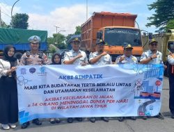 Jasa Raharja Hadiri Ramp Check dan Aksi Simpatik di Terminal Timbangan UPPKB Sedarum Pasuruan